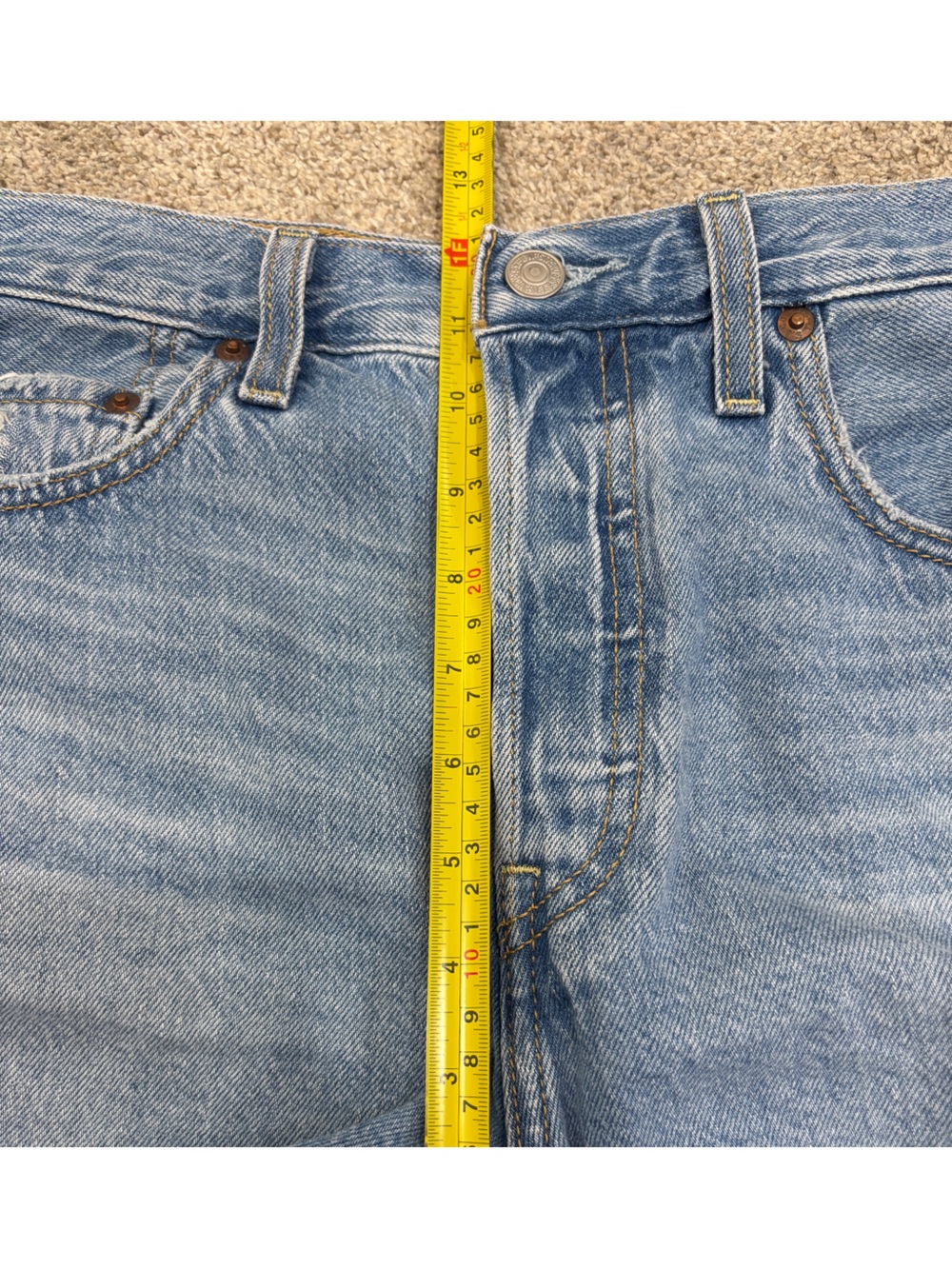 Levi's Premium Button Fly Ribcage Shorts Cutoff Button Fly 28 - Picture 7 of 13